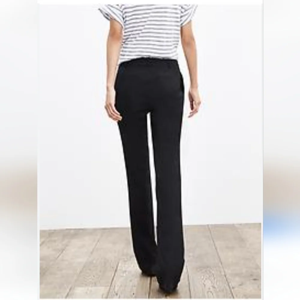 Banana Republic Martin Fit Black Pinstripe Straight Leg Pants Size 10